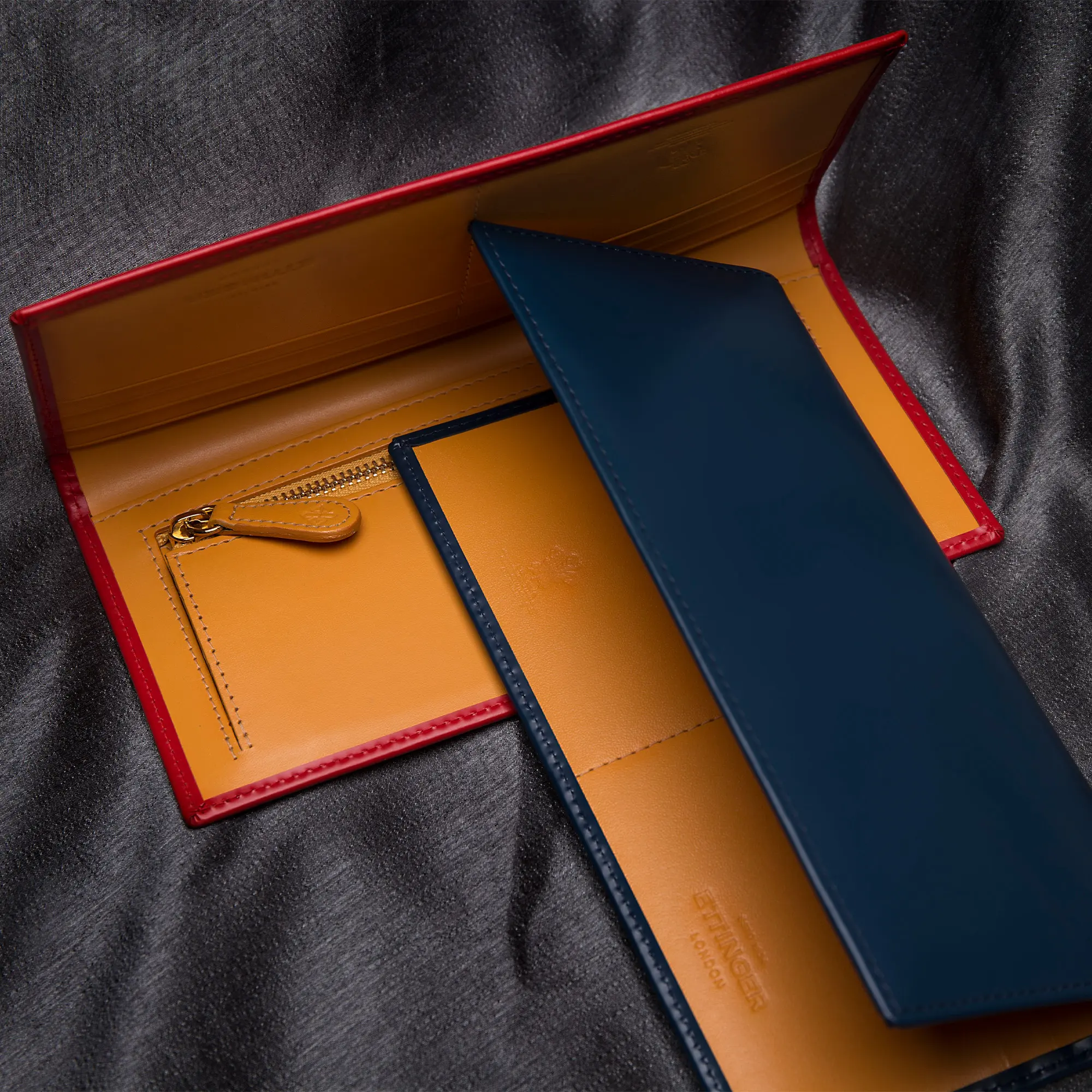 Bridle Hide Long Wallet with Zipped Pocket - Image 4