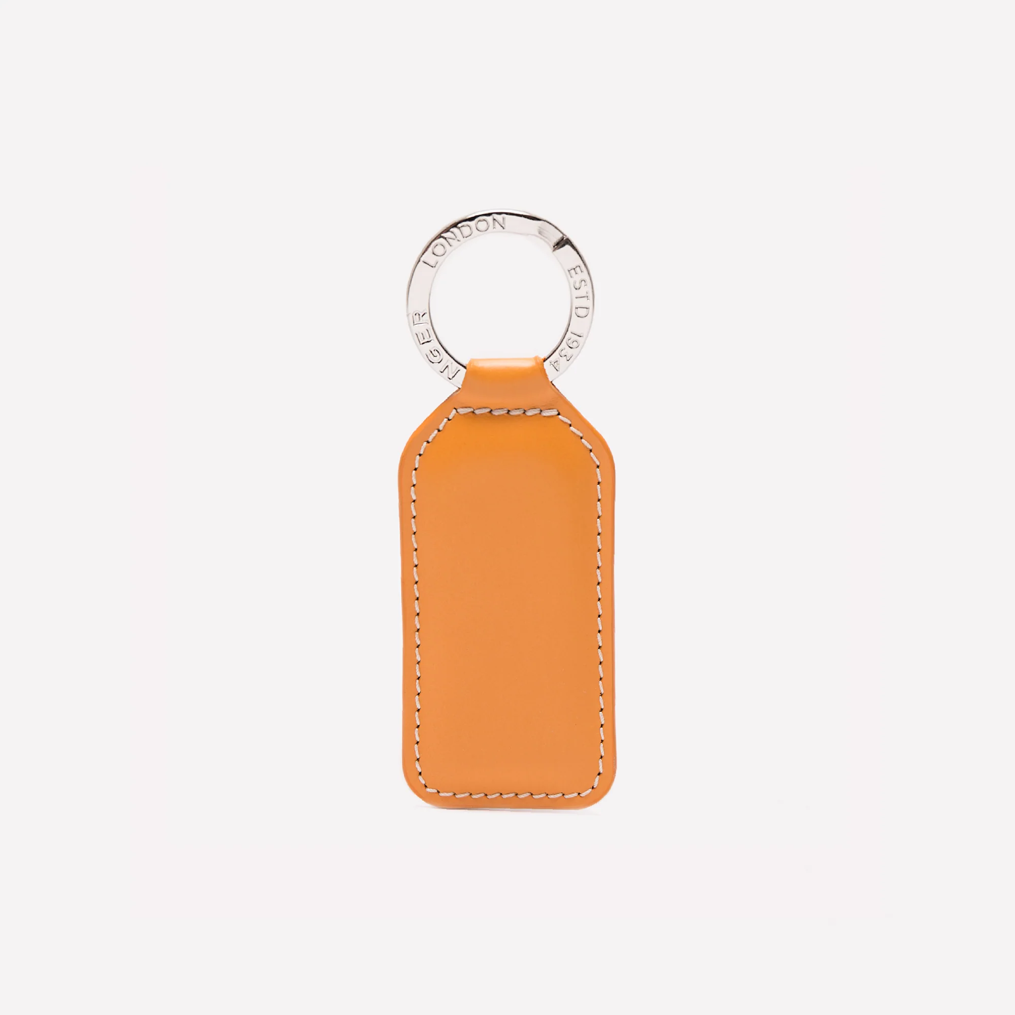 Bridle Hide Rectangular Key Ring - Image 3