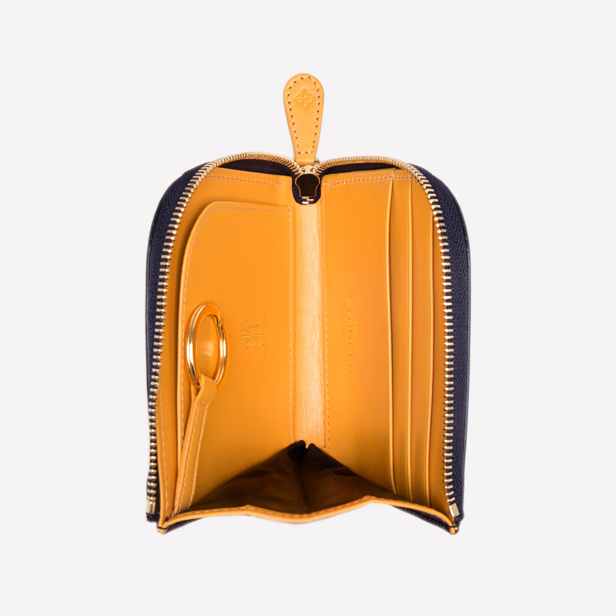 Bridle Hide Zipped Curved Wallet with Key Strap - Image 3
