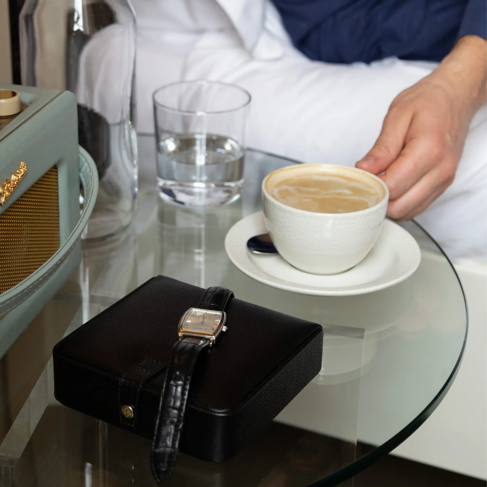 Capra Ecru Large Jewellery / Cufflink Box - Image 4