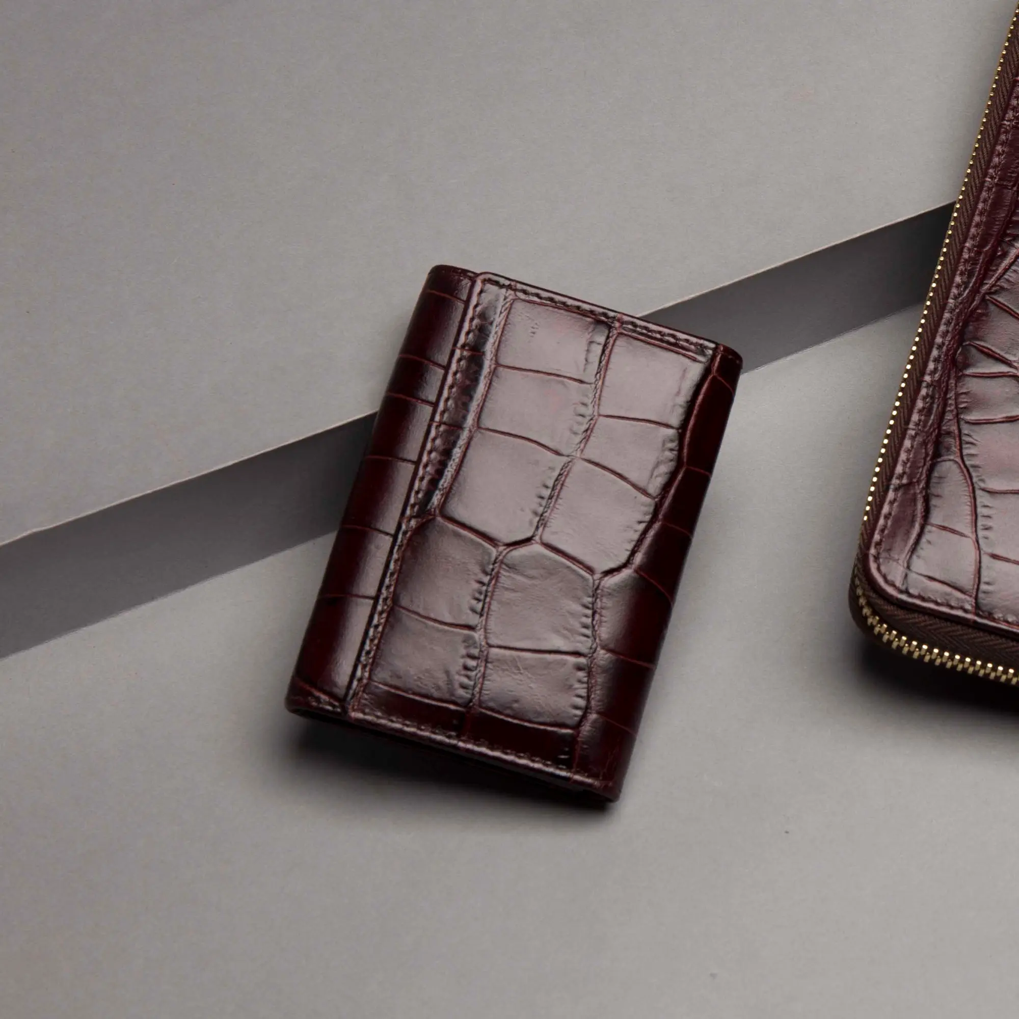 Croco Coin Purse with Card Pocket - Image 4