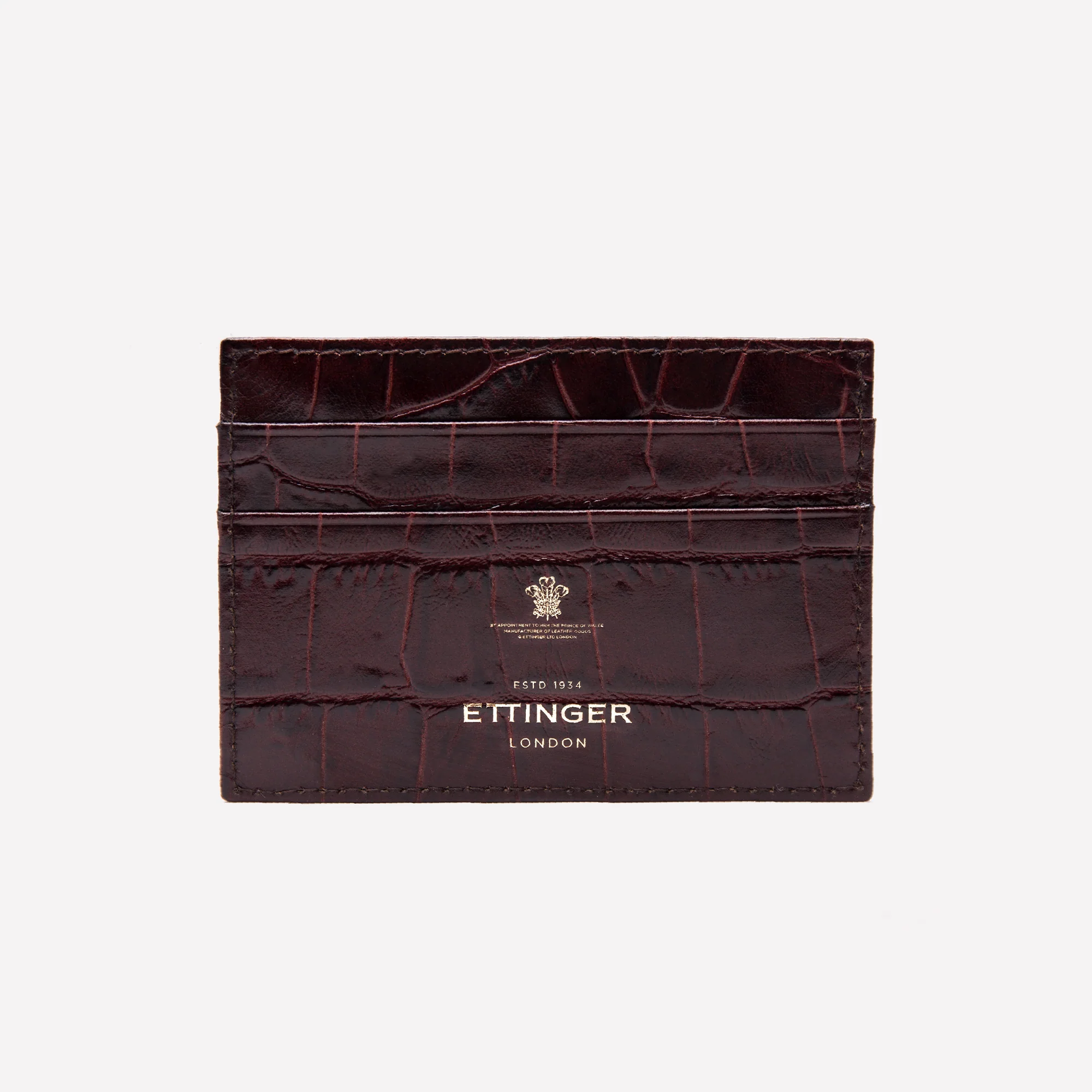 Croco Flat Credit Card Case
