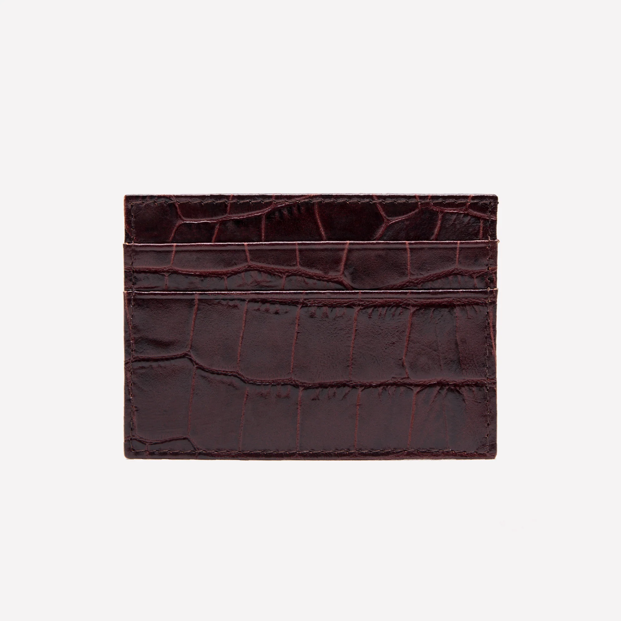 Croco Flat Credit Card Case - Image 2