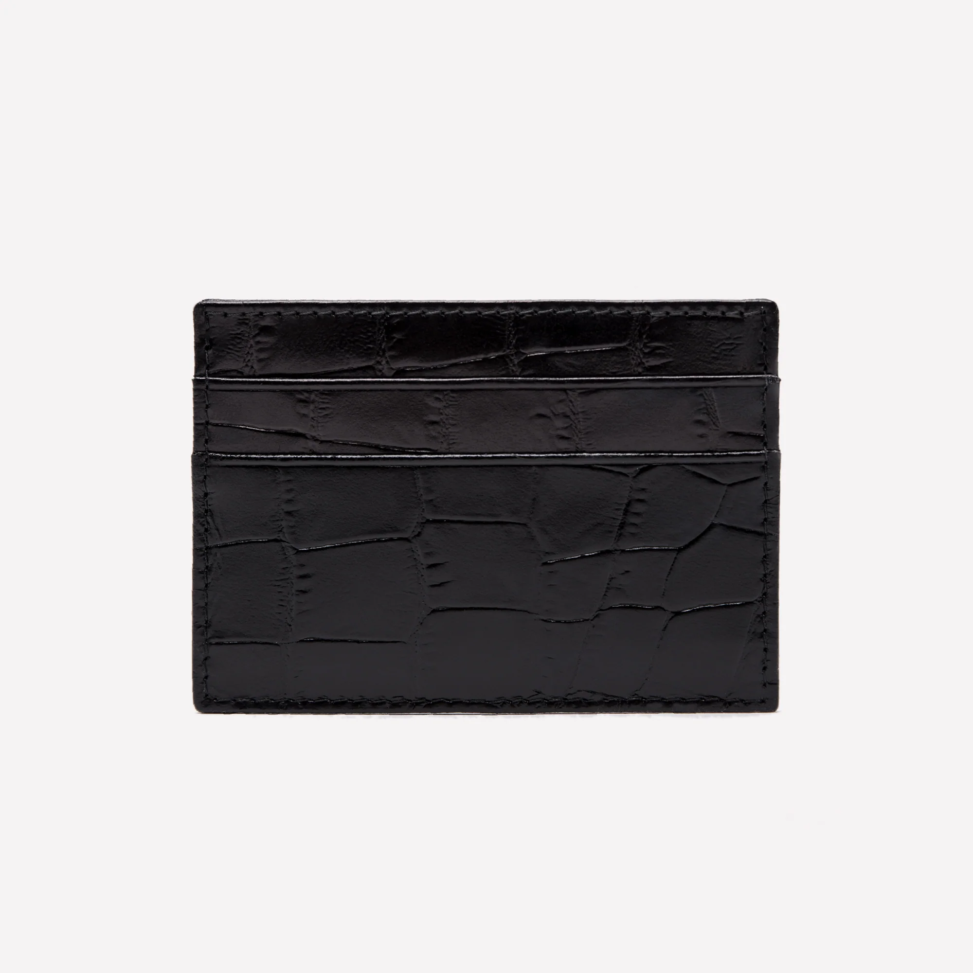 Croco Flat Credit Card Case - Image 5