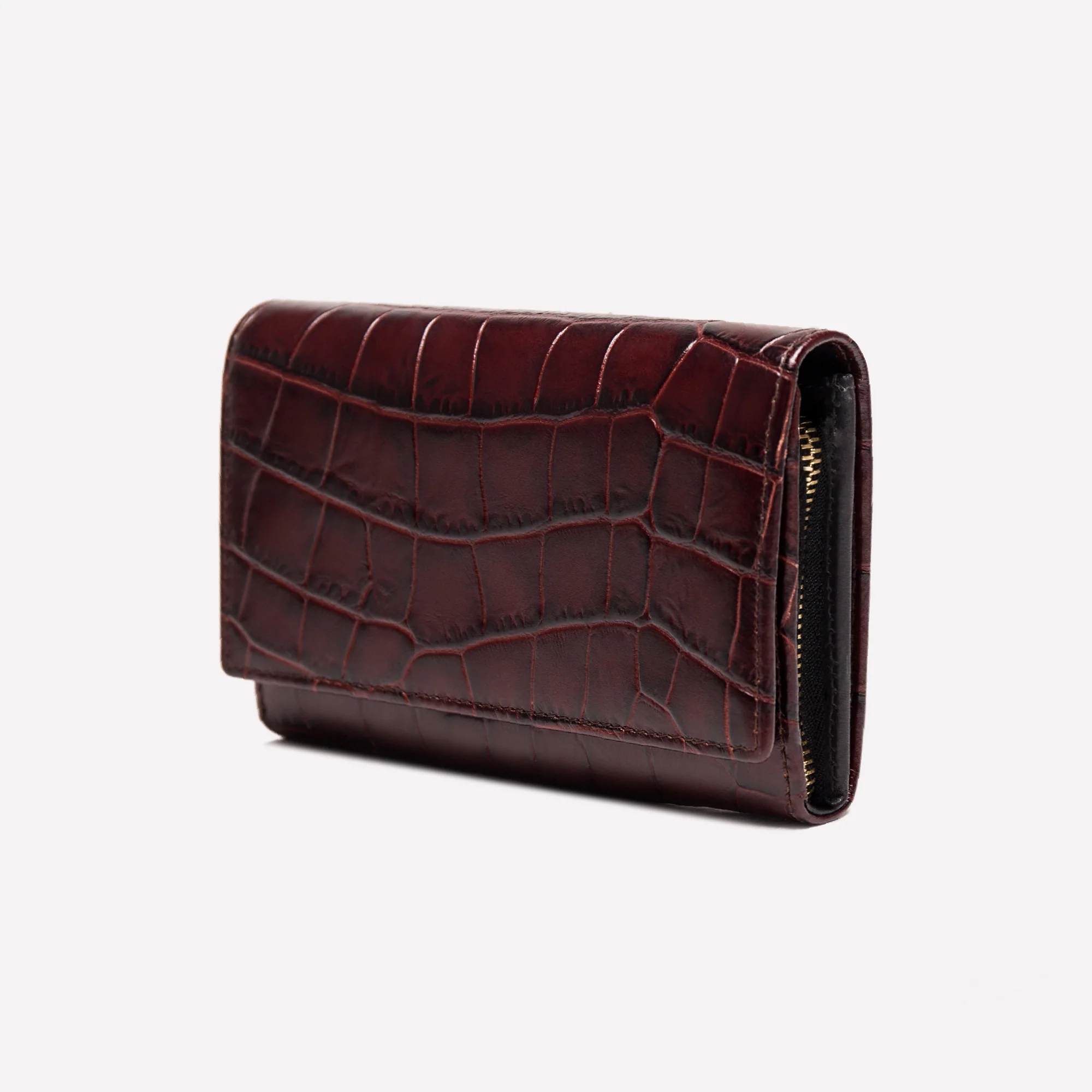Croco Midi Flap-Over Purse - Image 2