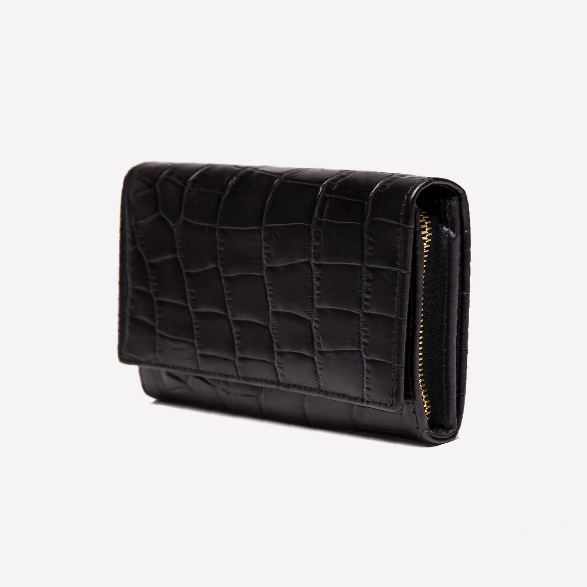 Croco Midi Flap-Over Purse - Image 5